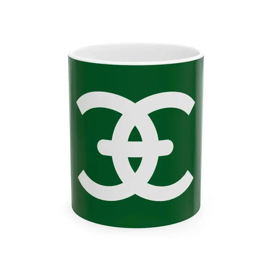 Flag of Kasaoka Okayama (Japan) White Coffee Mug 11oz - Go Mug Yourself