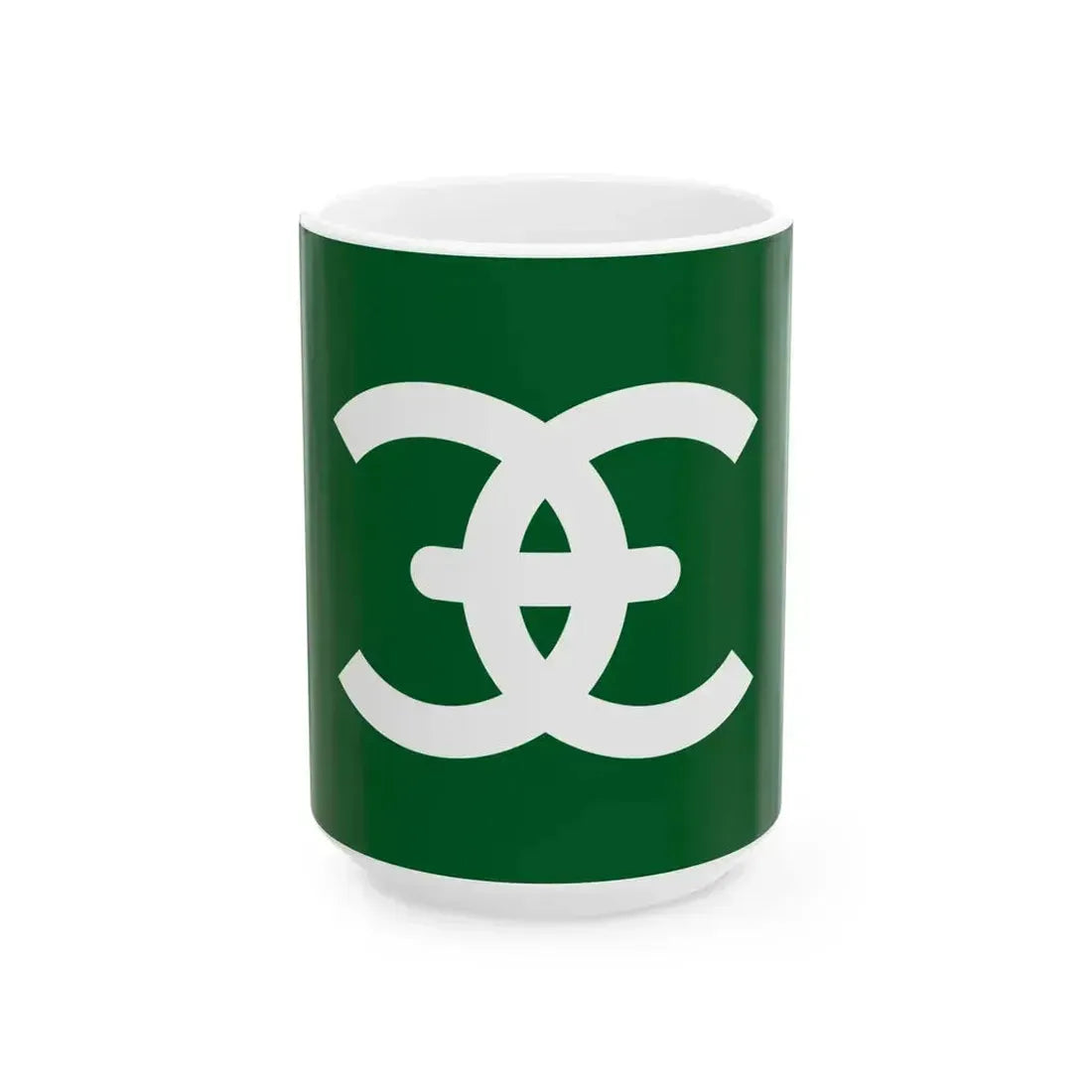 Flag of Kasaoka Okayama (Japan) White Coffee Mug 15oz - Go Mug Yourself