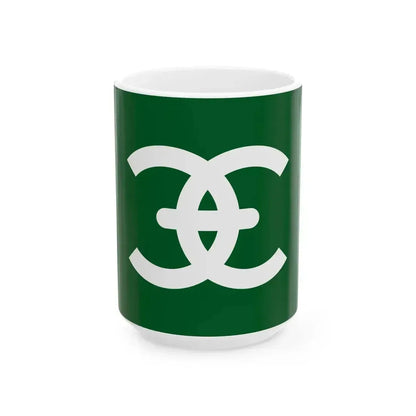 Flag of Kasaoka Okayama (Japan) White Coffee Mug 15oz - Go Mug Yourself