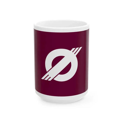 Flag of Kashima Fukushima 1963-2006 (Japan) White Coffee Mug 15oz - Go Mug Yourself