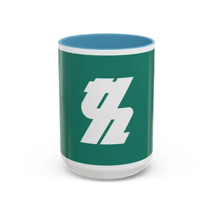 Flag of Kashiwa Chiba Japan - Accent Coffee Mug 15oz Light Blue - Go Mug Yourself