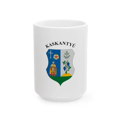 Flag of Kaskantyu (Hungary) White Coffee Mug 15oz - Go Mug Yourself