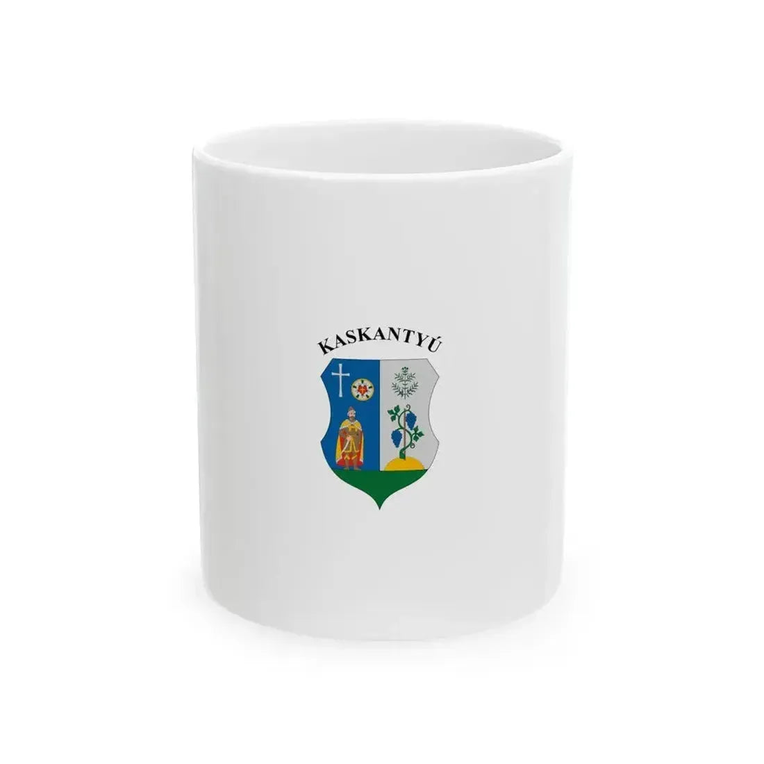 Flag of Kaskantyu vertical (Hungary) White Coffee Mug 11oz - Go Mug Yourself