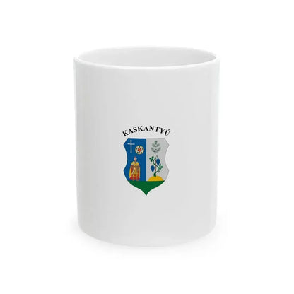Flag of Kaskantyu vertical (Hungary) White Coffee Mug 11oz - Go Mug Yourself