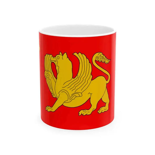 Flag of Kaspi Municipality (Georgia) White Coffee Mug 11oz - Go Mug Yourself