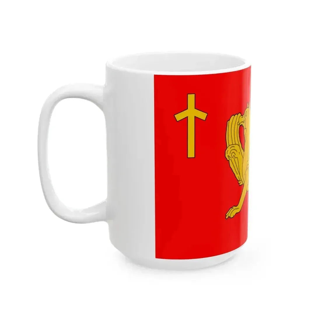 Flag of Kaspi Municipality (Georgia) White Coffee Mug - Go Mug Yourself