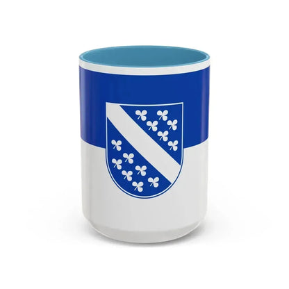 Flag of Kassel 2 Germany - Accent Coffee Mug 15oz Light Blue - Go Mug Yourself