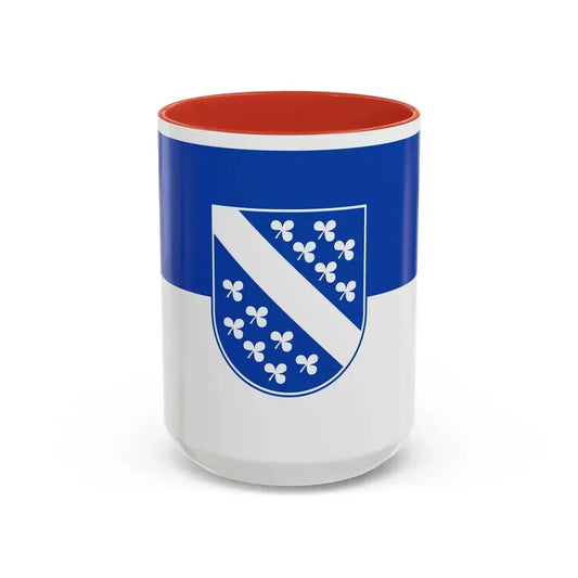 Flag of Kassel 2 Germany - Accent Coffee Mug 15oz Red - Go Mug Yourself