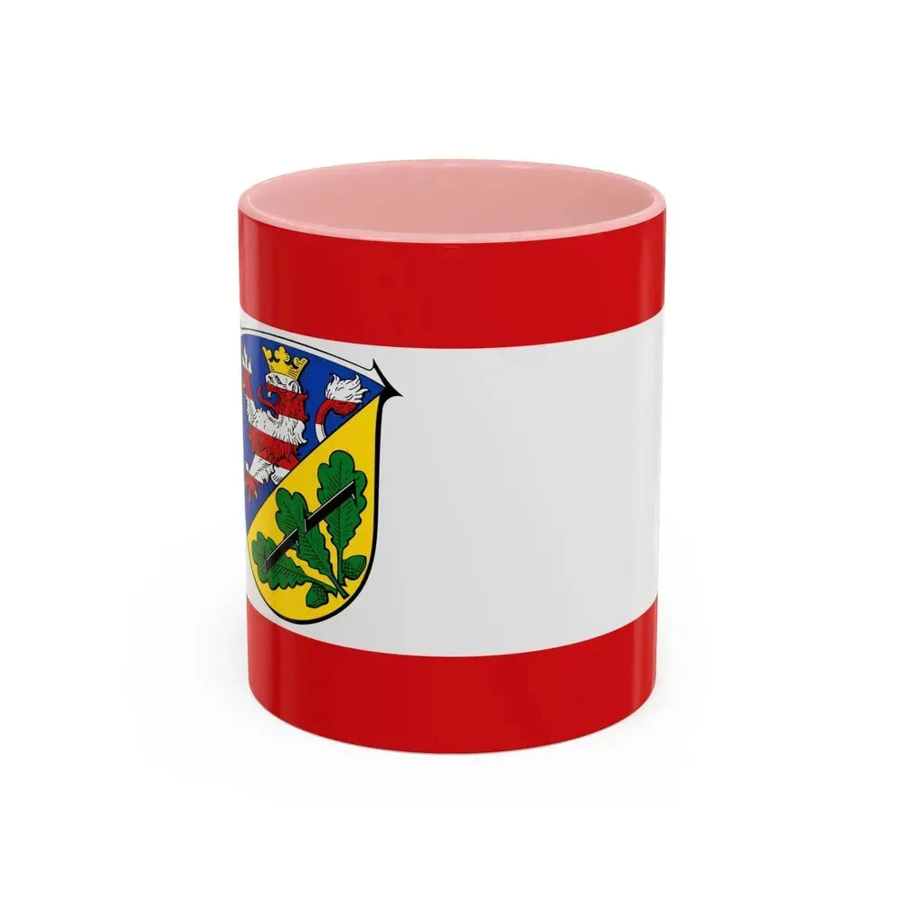 Flag of Kassel Germany - Accent Coffee Mug 11oz Pink - Go Mug Yourself