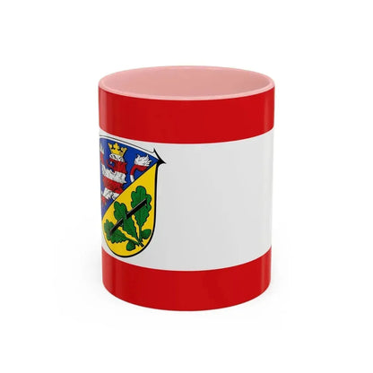 Flag of Kassel Germany - Accent Coffee Mug 11oz Pink - Go Mug Yourself