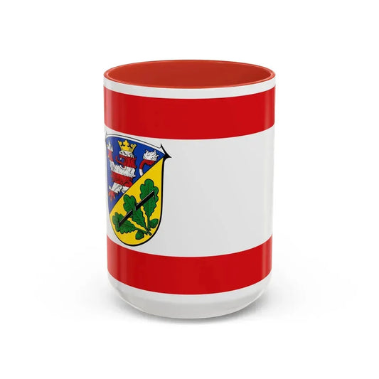 Flag of Kassel Germany - Accent Coffee Mug 15oz Red - Go Mug Yourself