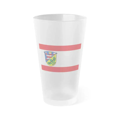 Flag of Kassel Germany - Frosted Pint Glass 16oz 16oz Frosted - Go Mug Yourself
