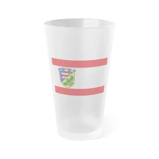 Flag of Kassel Germany - Frosted Pint Glass 16oz 16oz Frosted - Go Mug Yourself