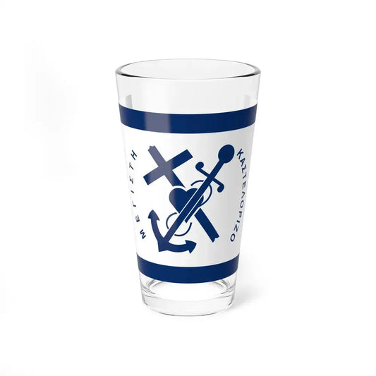 Flag of Kastellorizo Greece - Pint Glass 16oz 16oz - Go Mug Yourself