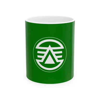 Flag of Kasuga Fukuoka (Japan) White Coffee Mug 11oz - Go Mug Yourself