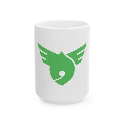 Flag of Kasuga Gifu 1973-2005 (Japan) White Coffee Mug 15oz - Go Mug Yourself
