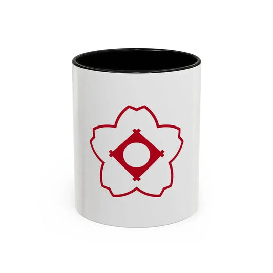 Flag of Kasugai Aichi Japan - Accent Coffee Mug 11oz Black - Go Mug Yourself