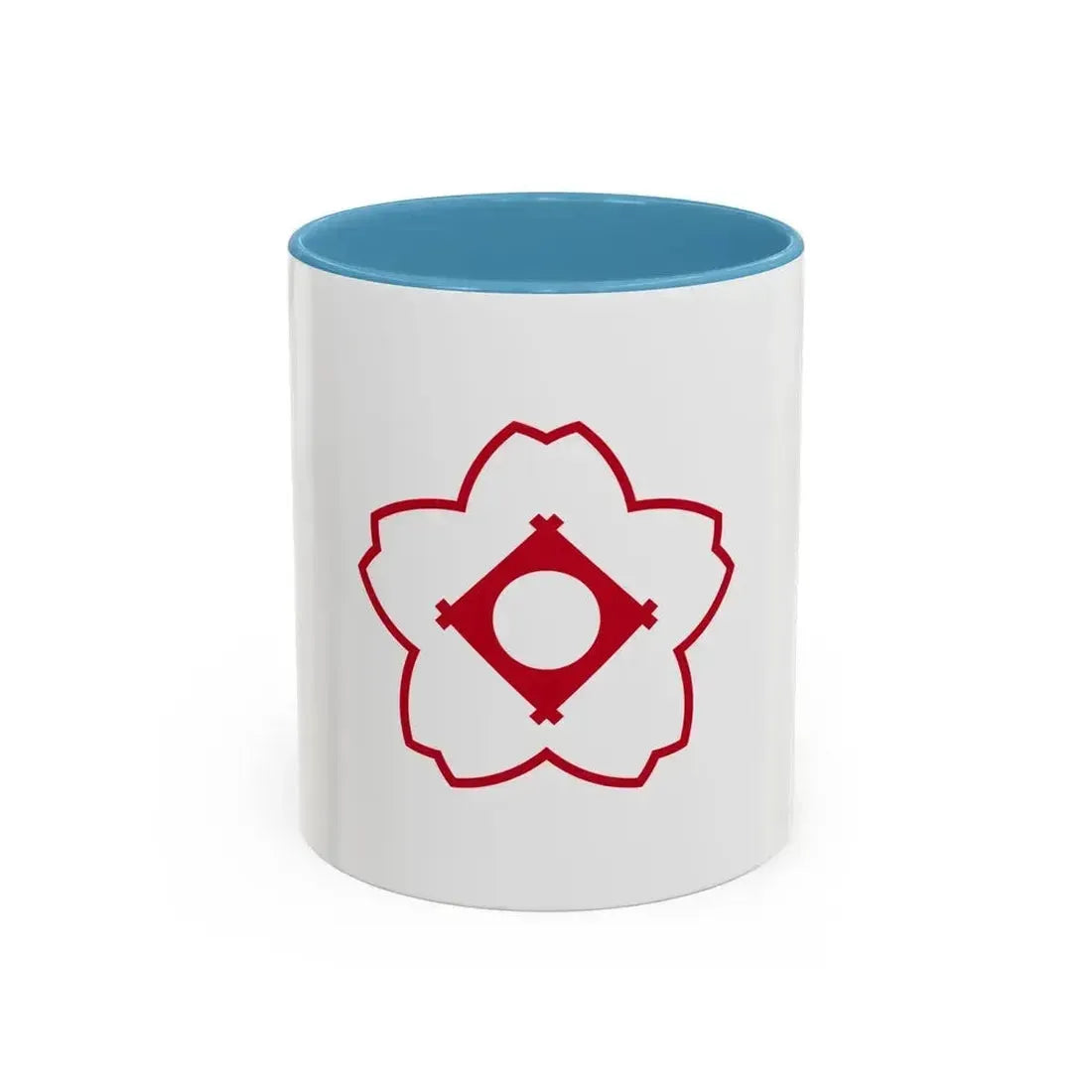 Flag of Kasugai Aichi Japan - Accent Coffee Mug 11oz Light Blue - Go Mug Yourself