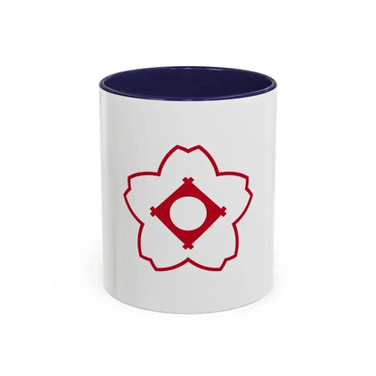Flag of Kasugai Aichi Japan - Accent Coffee Mug 11oz Navy - Go Mug Yourself