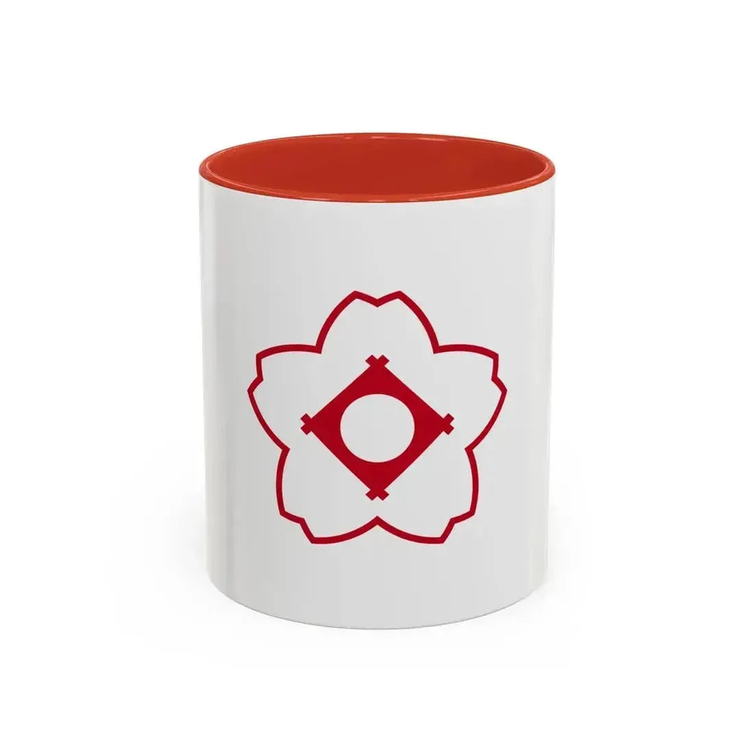 Flag of Kasugai Aichi Japan - Accent Coffee Mug 11oz Red - Go Mug Yourself