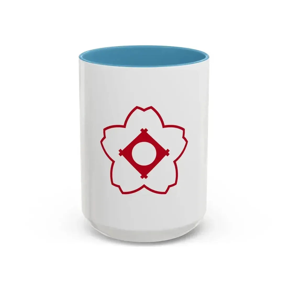 Flag of Kasugai Aichi Japan - Accent Coffee Mug 15oz Light Blue - Go Mug Yourself