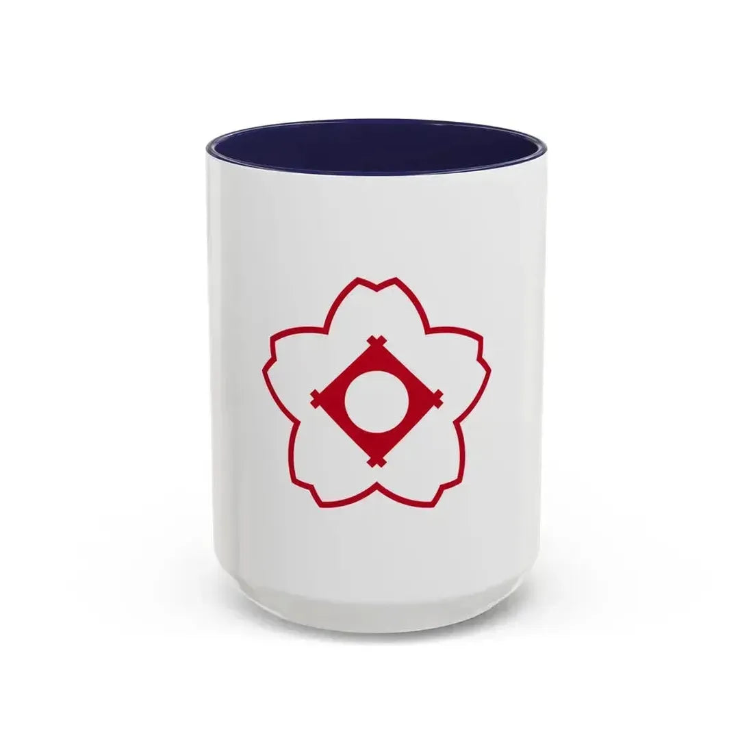 Flag of Kasugai Aichi Japan - Accent Coffee Mug 15oz Navy - Go Mug Yourself