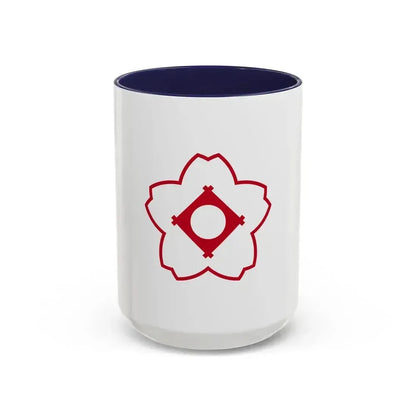 Flag of Kasugai Aichi Japan - Accent Coffee Mug 15oz Navy - Go Mug Yourself