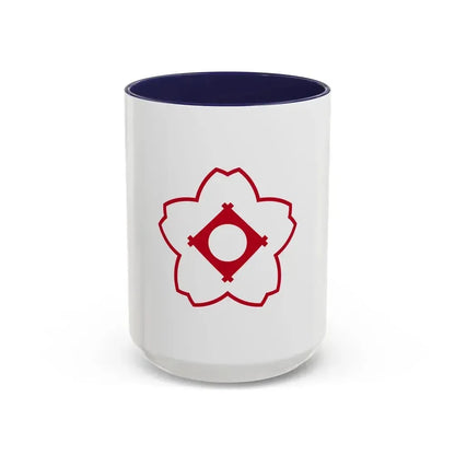 Flag of Kasugai Aichi Japan - Accent Coffee Mug 15oz Navy - Go Mug Yourself