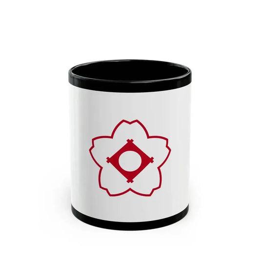 Flag of Kasugai Aichi Japan - Black Coffee Mug 11oz - Go Mug Yourself