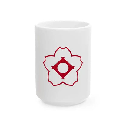 Flag of Kasugai Aichi (Japan) White Coffee Mug 15oz - Go Mug Yourself