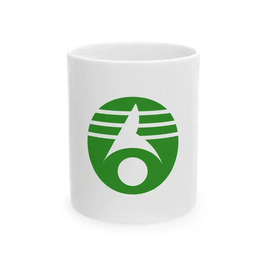 Flag of Kasukabe Saitama (Japan) White Coffee Mug 11oz - Go Mug Yourself