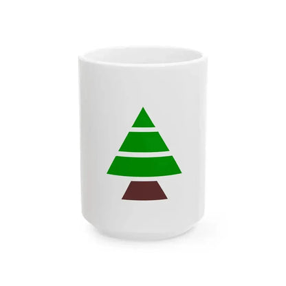 Flag of Kataeb Party (Lebanon) White Coffee Mug 15oz - Go Mug Yourself