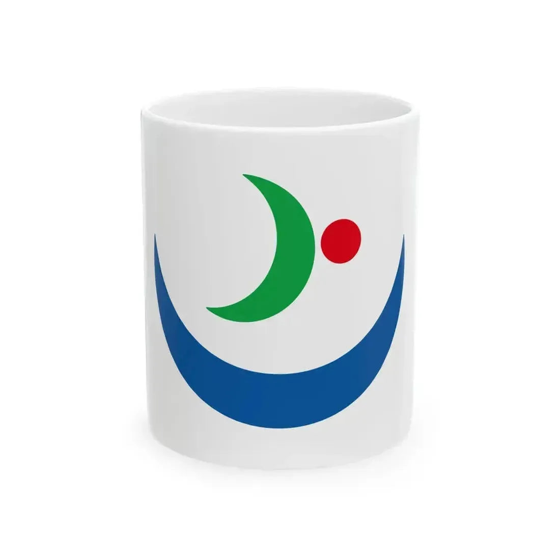 Flag of Katagami Akita (Japan) White Coffee Mug 11oz - Go Mug Yourself