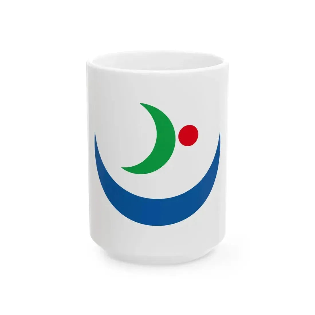 Flag of Katagami Akita (Japan) White Coffee Mug 15oz - Go Mug Yourself