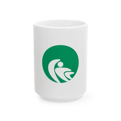 Flag of Kato Hyogo (Japan) White Coffee Mug 15oz - Go Mug Yourself