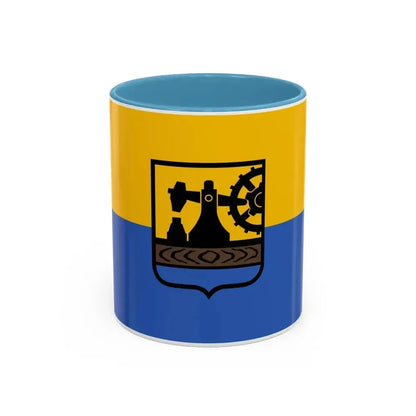 Flag of Katowice Poland - Accent Coffee Mug 11oz Light Blue - Go Mug Yourself