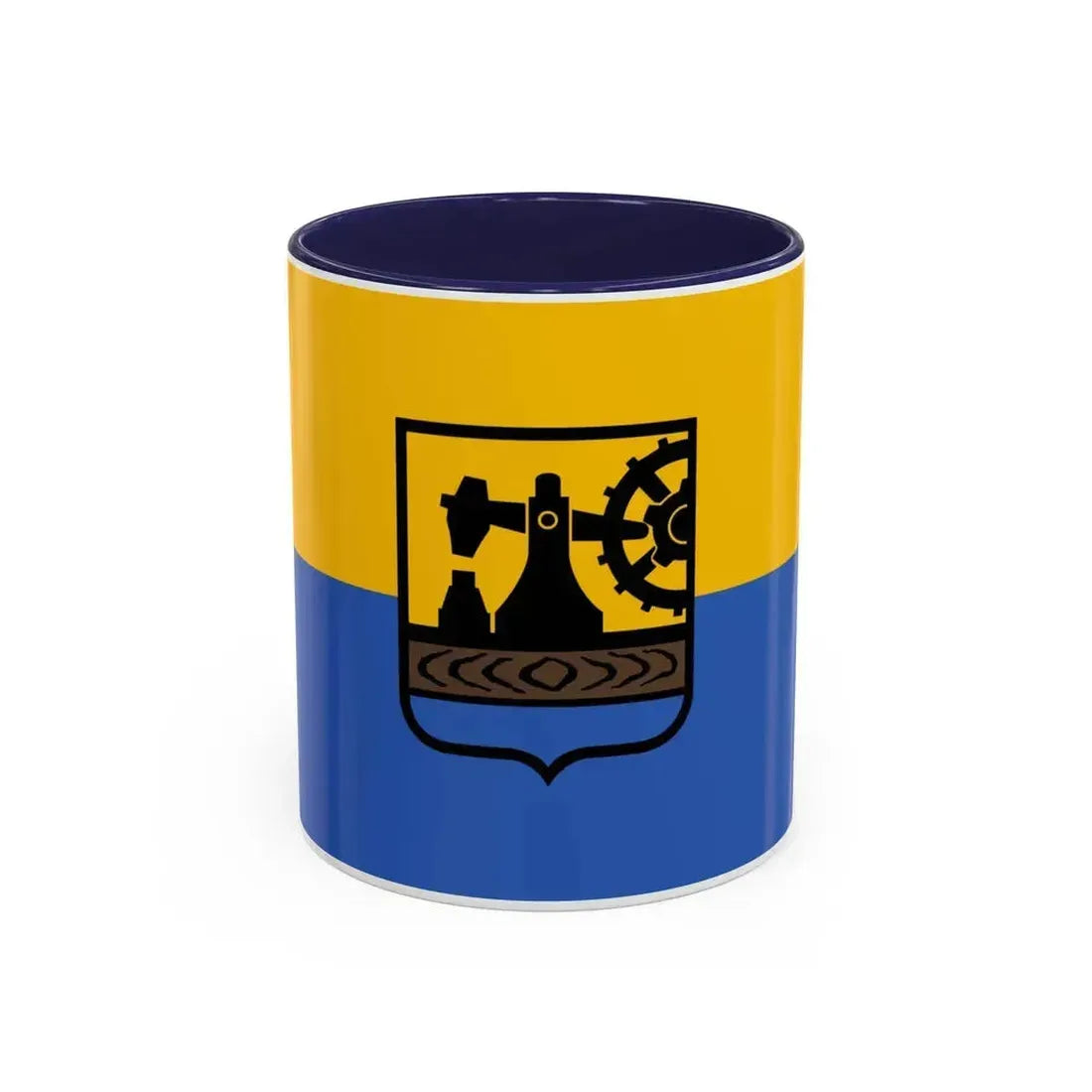Flag of Katowice Poland - Accent Coffee Mug 11oz Navy - Go Mug Yourself