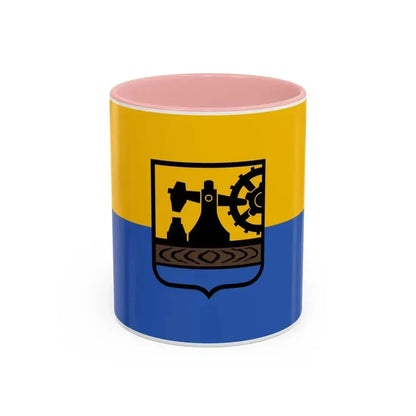 Flag of Katowice Poland - Accent Coffee Mug 11oz Pink - Go Mug Yourself