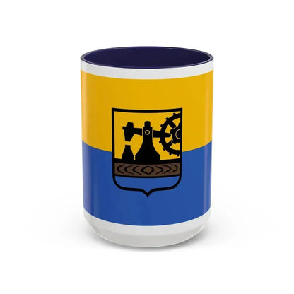 Flag of Katowice Poland - Accent Coffee Mug 15oz Navy - Go Mug Yourself