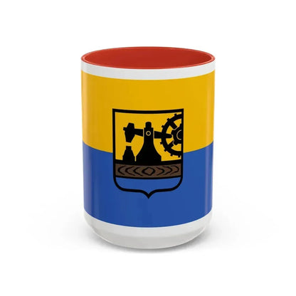 Flag of Katowice Poland - Accent Coffee Mug 15oz Red - Go Mug Yourself