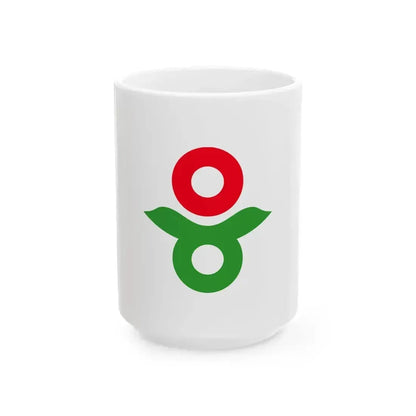 Flag of Katsuragi Nara (Japan) White Coffee Mug 15oz - Go Mug Yourself