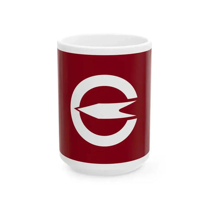 Flag of Katsurao Fukushima (Japan) White Coffee Mug 15oz - Go Mug Yourself