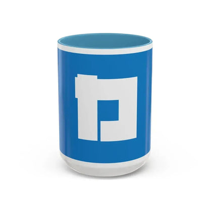 Flag of Katsushika ku Tokyo Japan - Accent Coffee Mug 15oz Light Blue - Go Mug Yourself