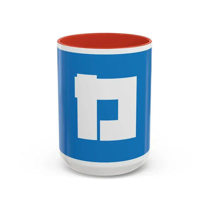 Flag of Katsushika ku Tokyo Japan - Accent Coffee Mug 15oz Red - Go Mug Yourself
