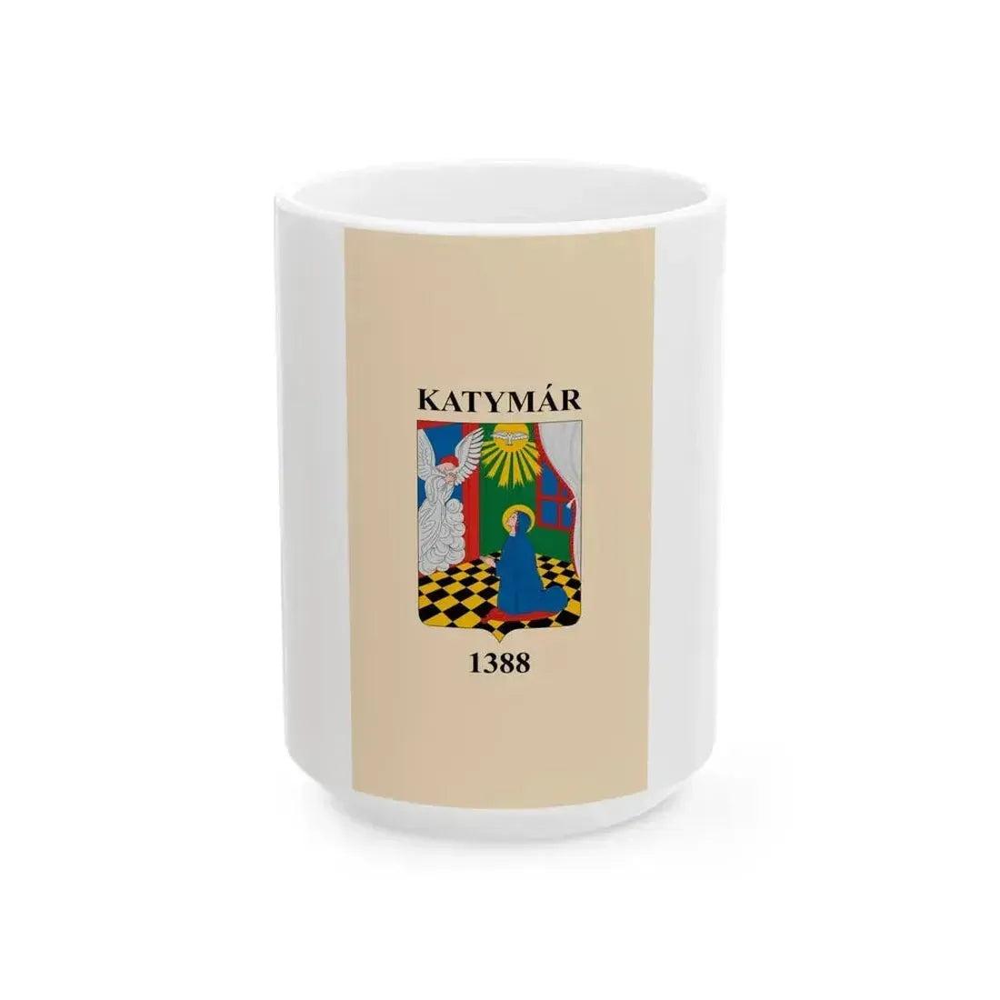 Flag of Katymar (Hungary) White Coffee Mug 15oz - Go Mug Yourself
