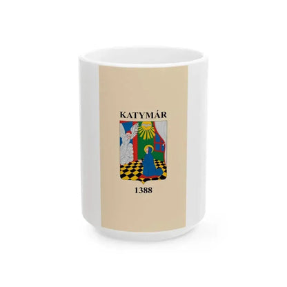 Flag of Katymar (Hungary) White Coffee Mug 15oz - Go Mug Yourself