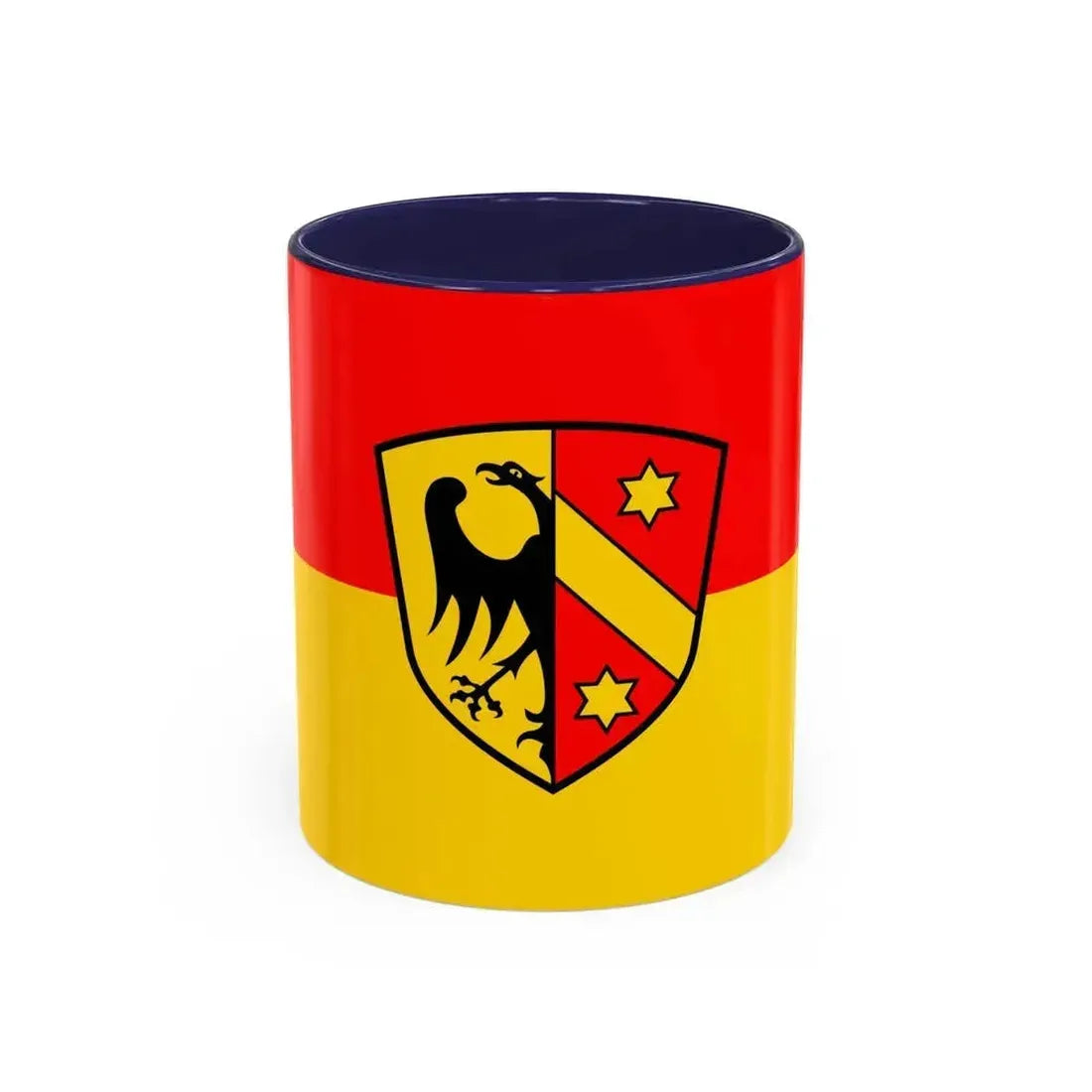 Flag of Kaufbeuren Germany - Accent Coffee Mug 11oz Navy - Go Mug Yourself