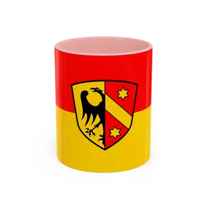 Flag of Kaufbeuren Germany - Accent Coffee Mug 11oz Pink - Go Mug Yourself