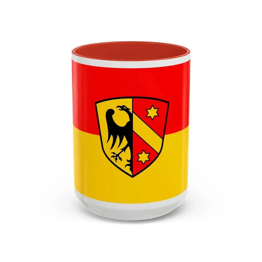 Flag of Kaufbeuren Germany - Accent Coffee Mug 15oz Red - Go Mug Yourself