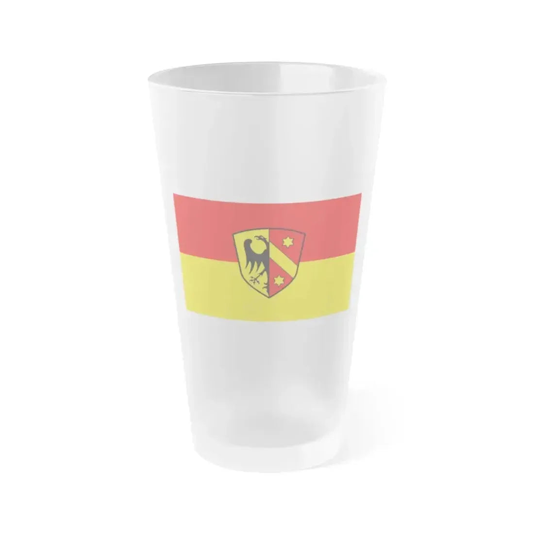 Flag of Kaufbeuren Germany - Frosted Pint Glass 16oz 16oz Frosted - Go Mug Yourself